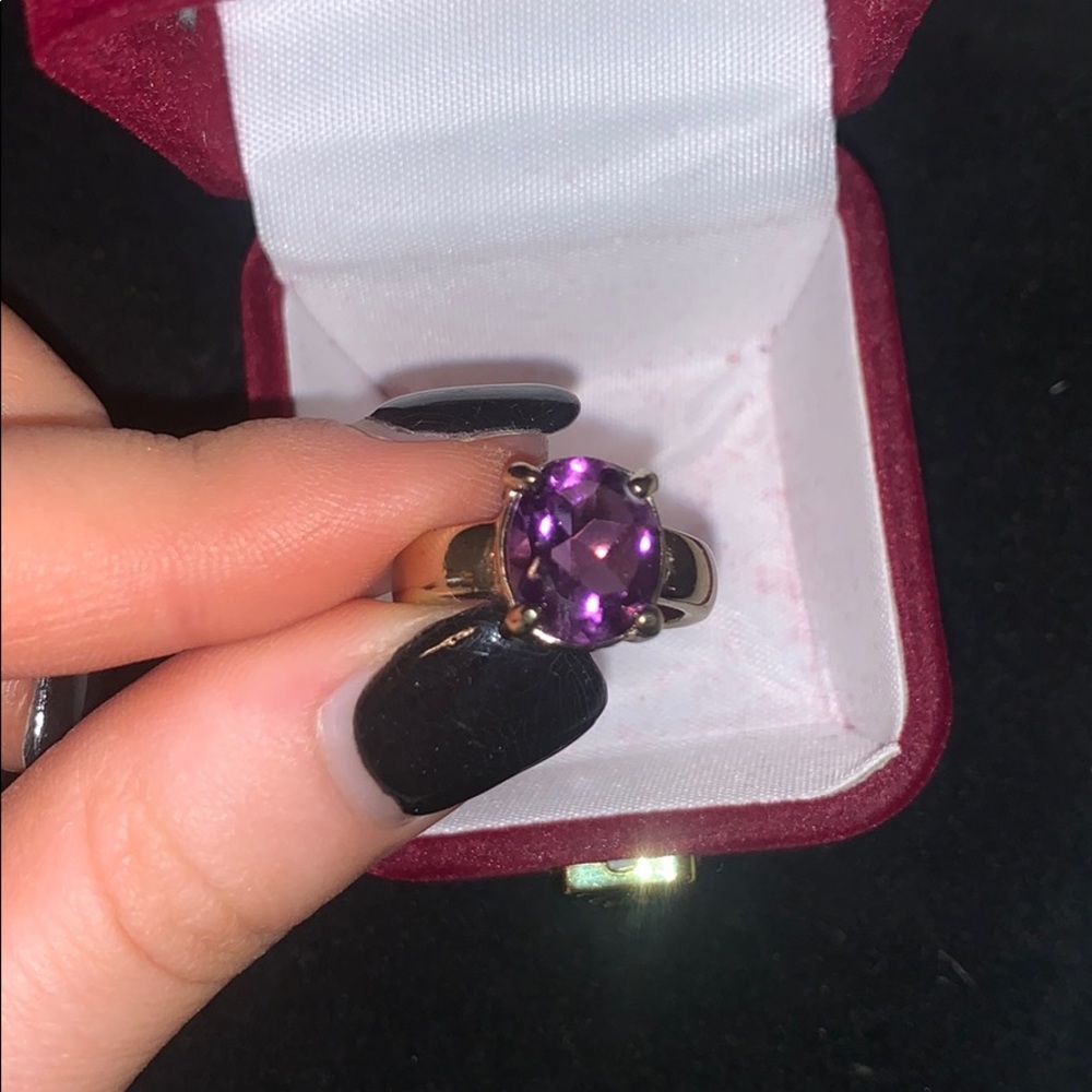 Gold plated Amethyst ring